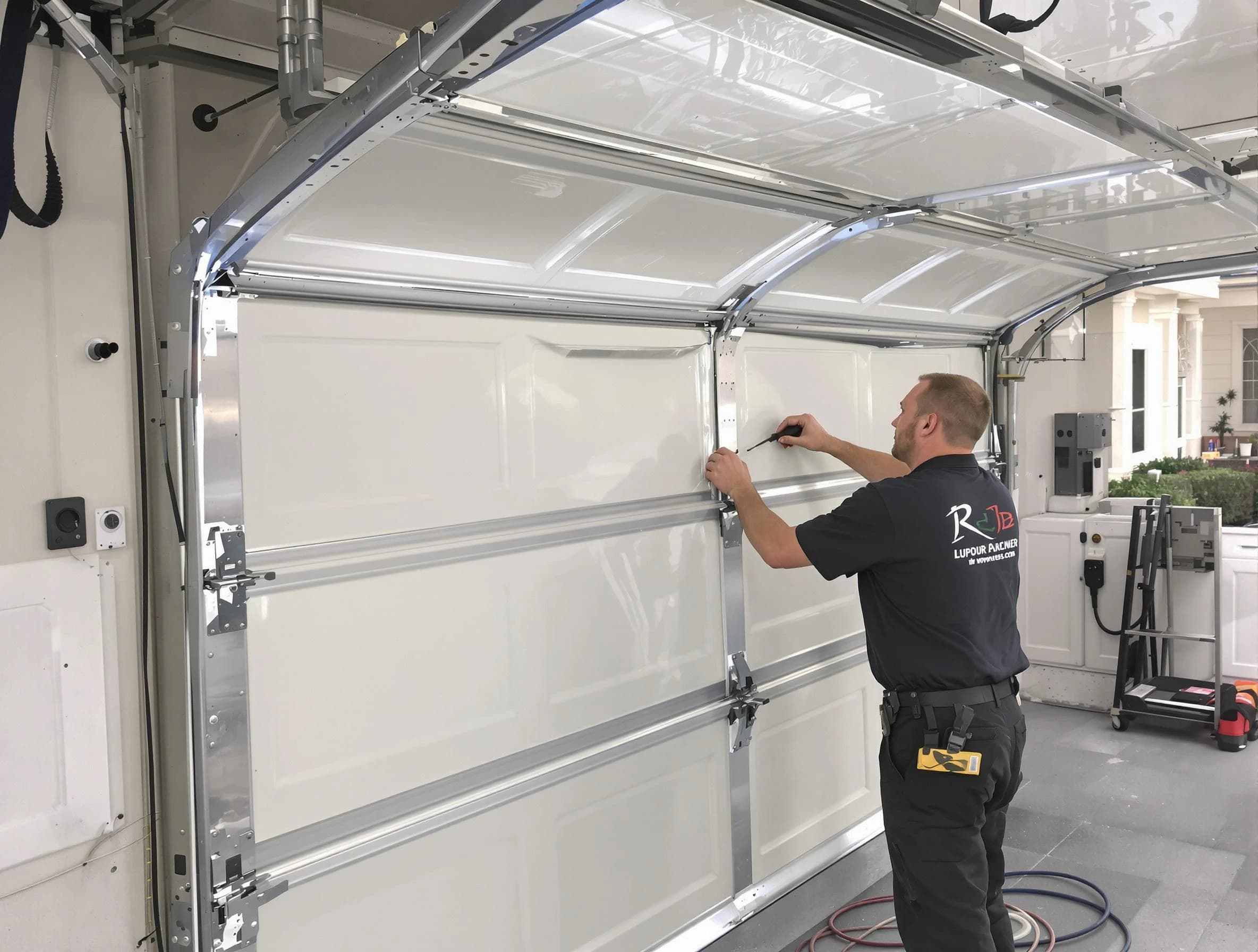 Newnan Garage Door Repair professional performing panel repair in Newnan