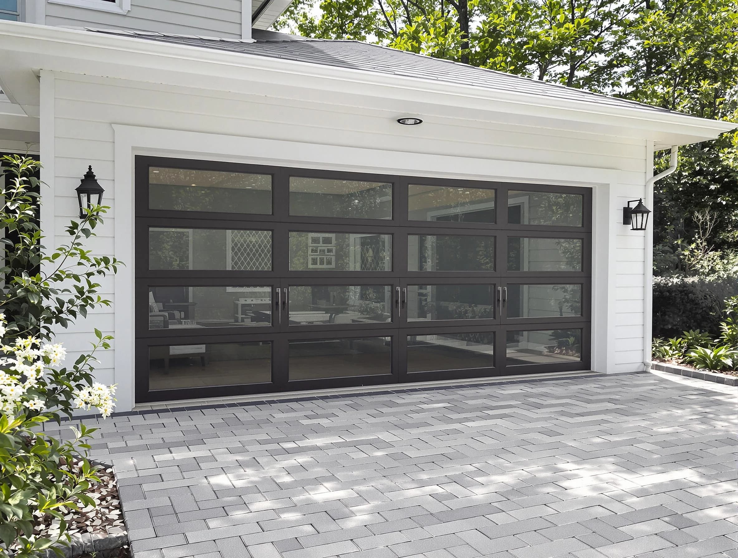 Newnan Garage Door Repair design specialist presenting custom garage door options to Newnan homeowner