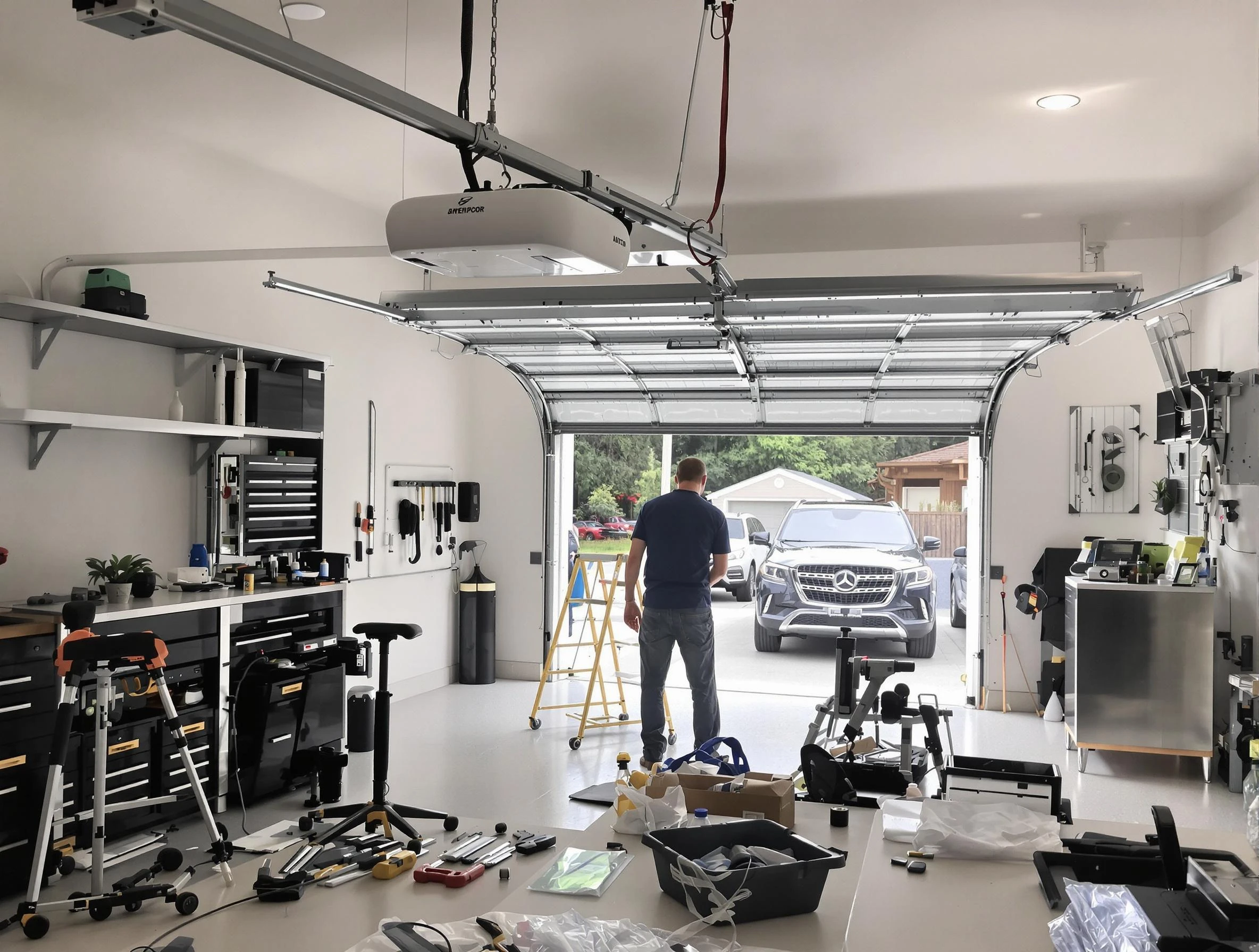 Garage door opener installation by Newnan Garage Door Repair in Newnan