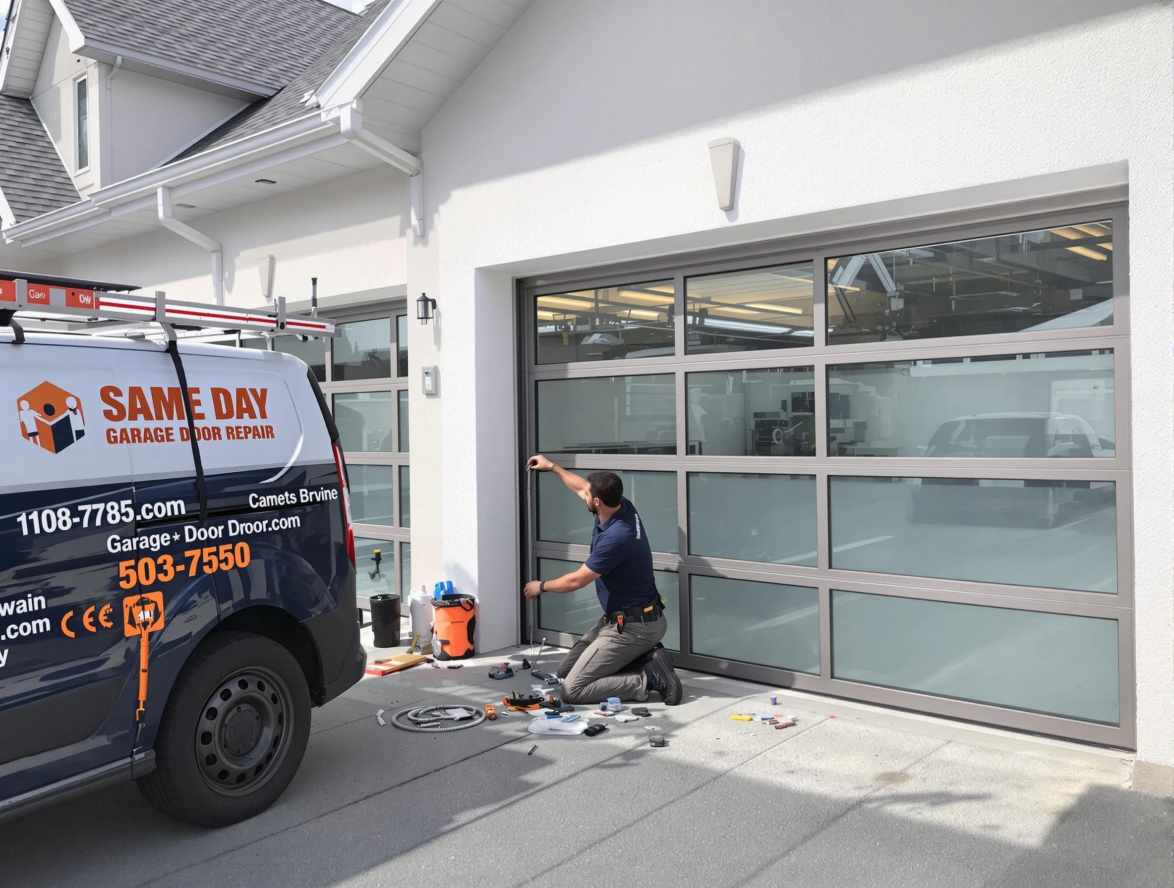 Same-day garage door repair service by Newnan Garage Door Repair in Newnan